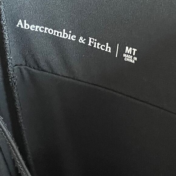 Abercrombie & Fitch Cowl Neck Strappy Midi Dress Black Size MT - Picture 10 of 12